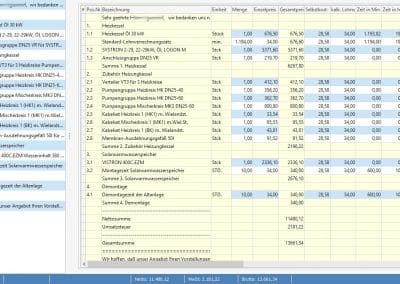 Tabellenansicht im Dokument - TopKontor Handwerk - Grundmodul