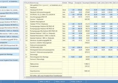 Tabellenansicht im Dokument - TopKontor Handwerk - Grundmodul
